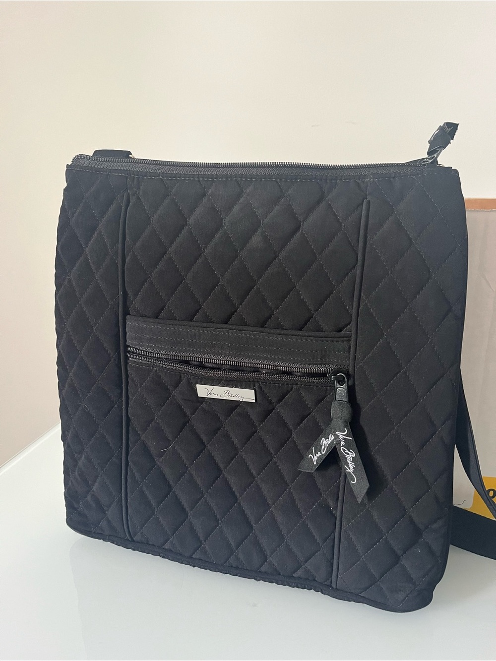 Vera Bradley Black Quilted Crossbody/Shoulder Bag
